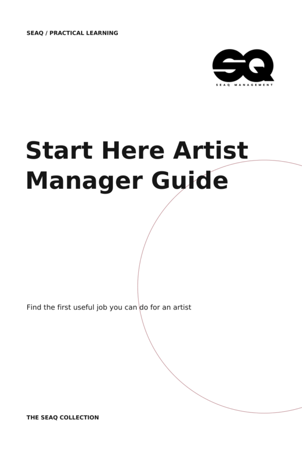 Start Here Artist Manager Guide — SEAQ Management cover